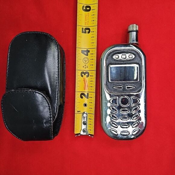 Old Cell Phone Flask Liquor VTG Mobil w/ Case 4 oz Alcohol Bottle Gift Whiskey - Picture 9 of 10